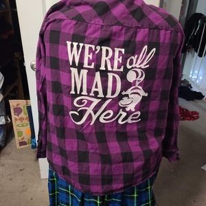 Torrid disney plaid top size4